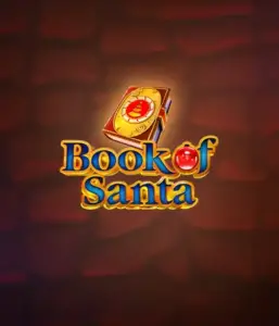 Celebrate the festive spirit with Book of Santa slot by Endorphina, showcasing an intricately designed golden book decorated with Santa's iconic symbol. This image evokes the warmth and excitement of Christmas, set against a softly glowing red background. Ideal for players looking to get into the holiday spirit, offering a captivating gaming experience. 